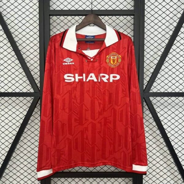 Manchester United 1992-94 Home Long Sleeves Retro Jersey