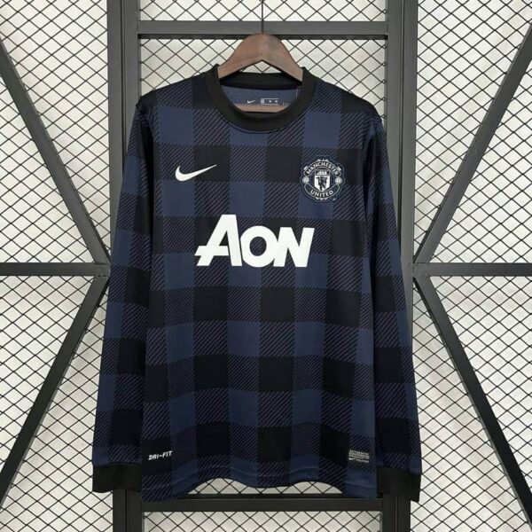 Manchester United 2013-14 Black Long Sleeves Retro Jersey