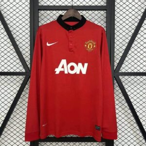 Manchester United 2013-14 Home Long Sleeves Retro Jersey
