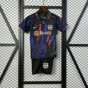 Barcelona 2025-26 Black Handprint Special Edition Kids Kit