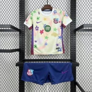 Barcelona 2025-26 Flower Special Edition Kids Kit