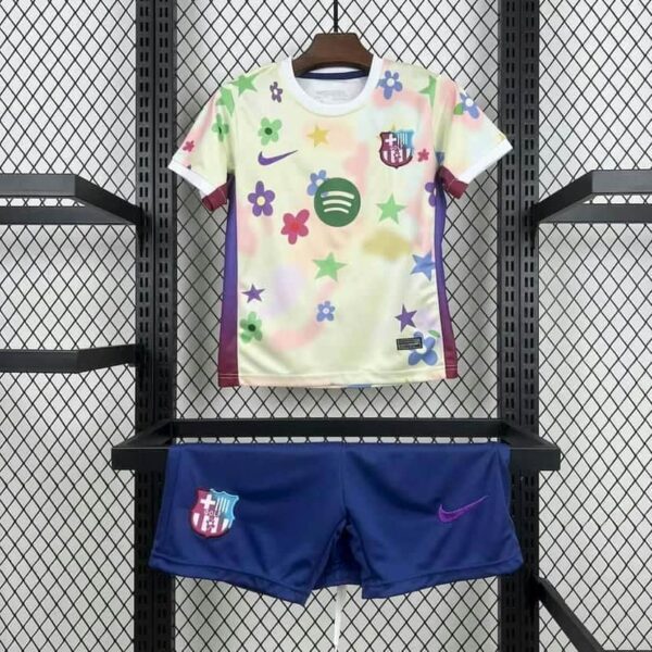 Barcelona 2025-26 Flower Special Edition Kids Kit