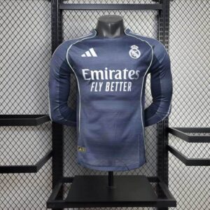 Real Madrid 2025-26 Away Jersey Long Sleeves Player Version