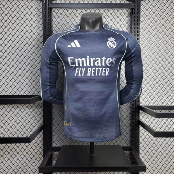 Real Madrid 2025-26 Away Jersey Long Sleeves Player Version
