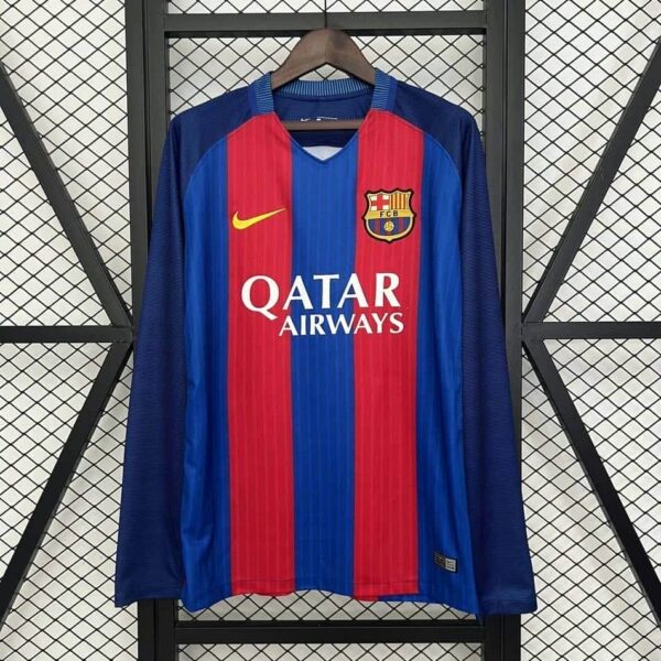 Barcelona 2014-15 Home Long Sleeves Retro Jersey