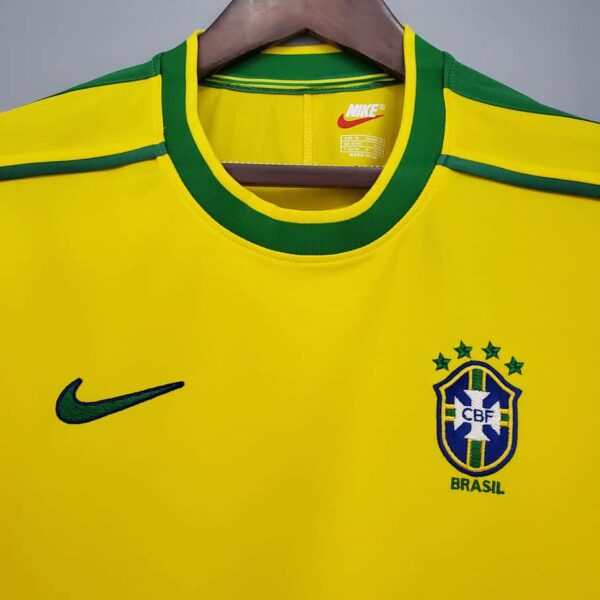 Brazil 1998 Home Retro Jersey - Image 3