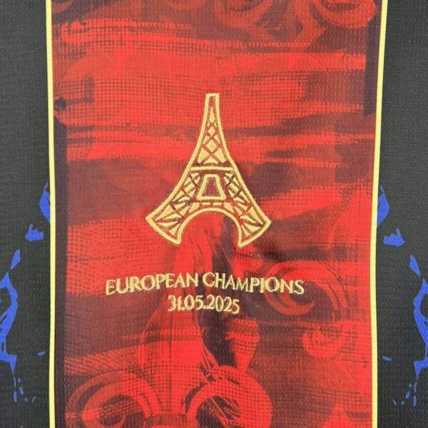 Paris Saint-Germain 2025-26 (CAMPEONES DE EUROPA) Red and Blue Jersey Fan Version - Image 6