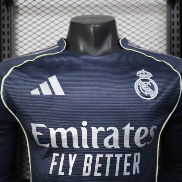 Real Madrid 2025-26 Away Jersey Long Sleeves Player Version - Image 6