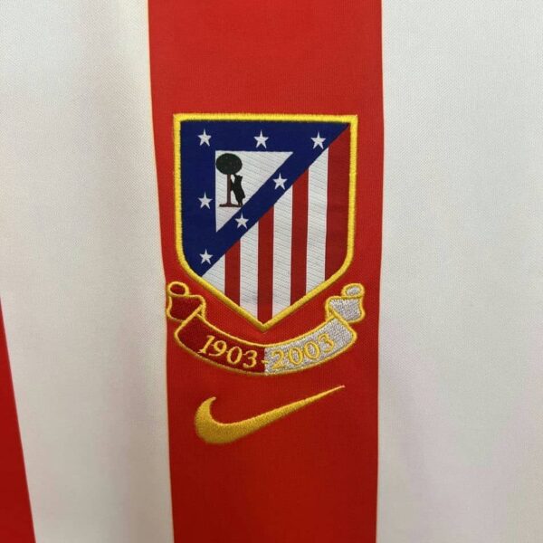 Atletico Madrid 2003-04 Centenary Home Retro Jersey - Image 6