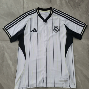 Real Madrid 2025-26 black and white stripes Jersey