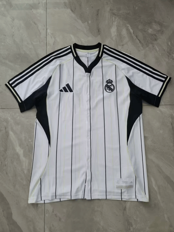 Real Madrid 2025-26 black and white stripes Jersey